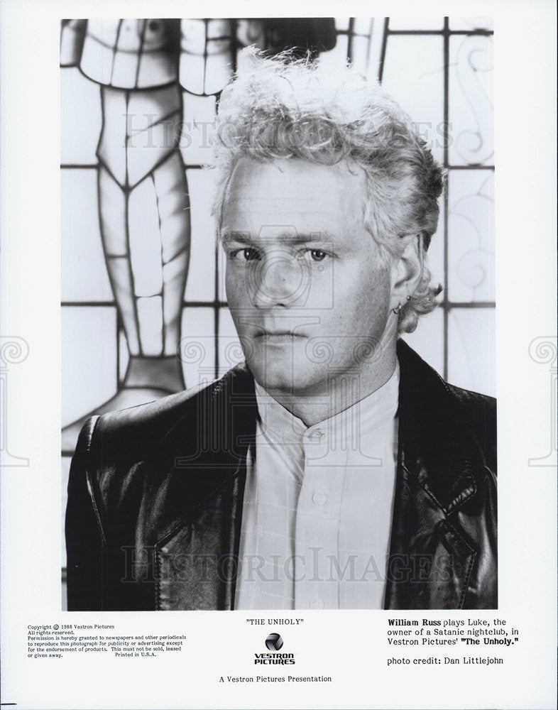 1988 Press Photo Actors William Russ Starring In "The Unholy" - Historic Images