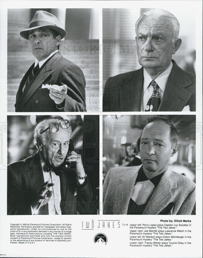 1990 Press Photo Cast of &quot;The Two Jakes&quot; - Historic Images