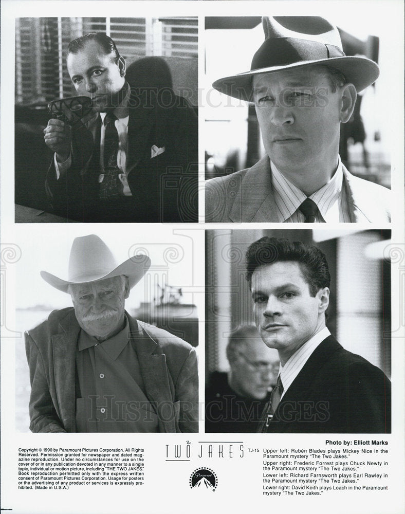 1990 Press Photo Cast of &quot;The Two Jakes&quot;