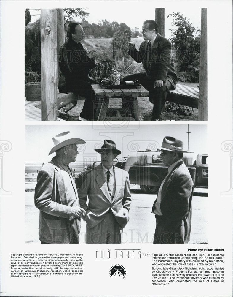 1990 Press Photo Scenes of &quot;The Two Jakes&quot; - Historic Images