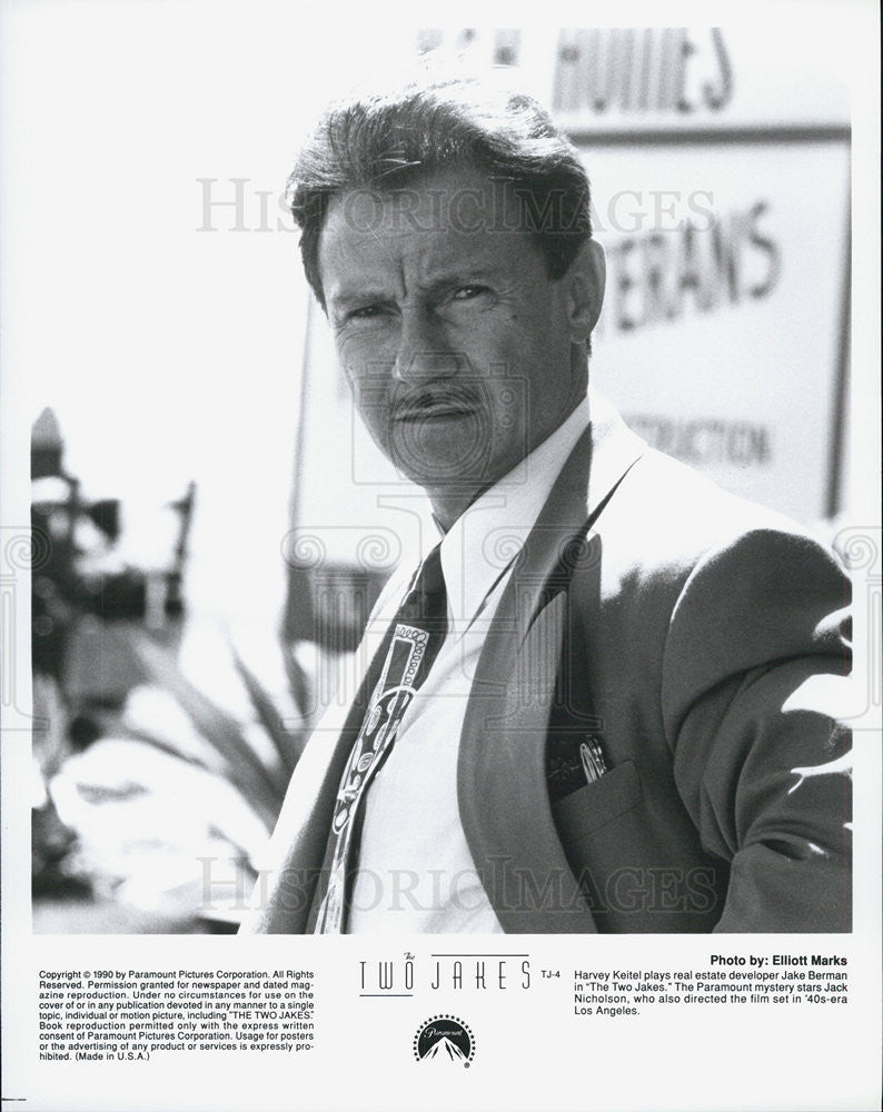 1990 Press Photo of Harvey Keitel american actor stars in "Two Jakes". - Historic Images