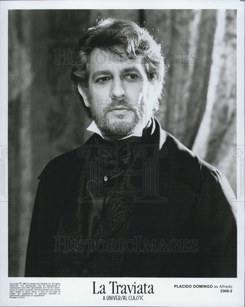 1983 Press Photo Placido Domingo in &quot;La Traviata&quot; - Historic Images
