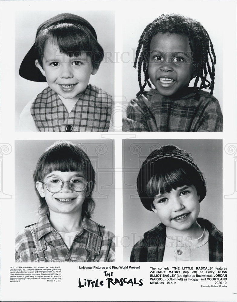 1994 Press Photo Film The Little Rascals Zachary Mabry Ross Elliot Bagley - Historic Images