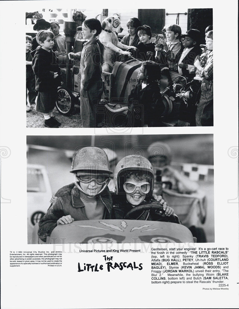 1994 Press Photo Film The Little Rascals Travis Tedford Bug Hall Courtland Mead - Historic Images