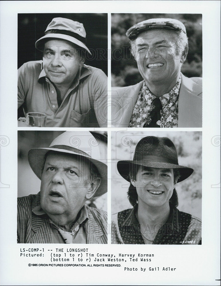 1985 Press Photo Film The Longshot Tim Conway Harvey Korman Jack Weston TEd Wass - Historic Images