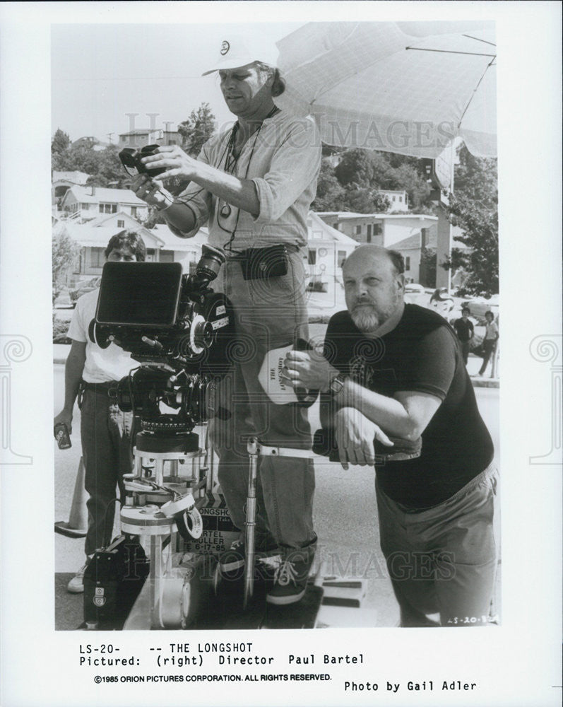 1985 Press Photo Director Paul Bartel, The Longshot - Historic Images