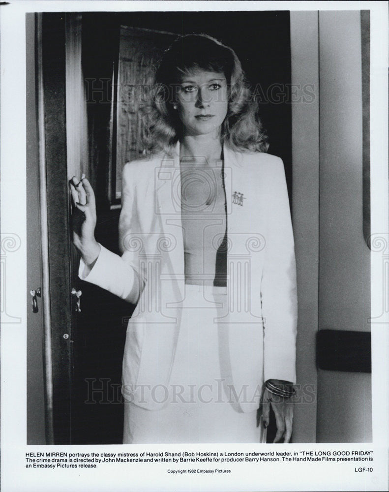 1982 Press Photo Helen Mirren, The Long Good Friday - Historic Images