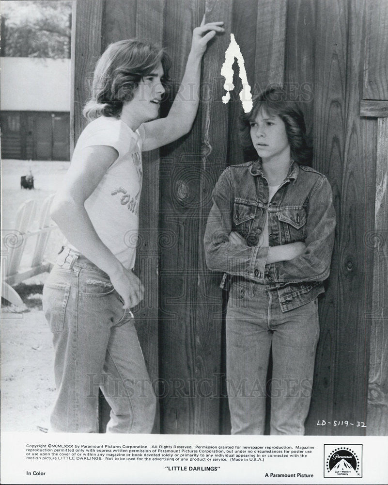 Press Photo Kristy McNichol and Matt Dillon in Little Darlings - Historic Images