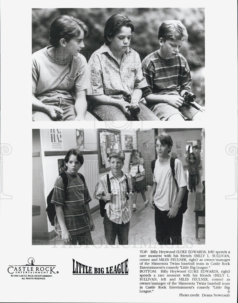 1994 Press Photo  Little Big League Luke Edwards Billy Sullivan Miles Feulner - Historic Images