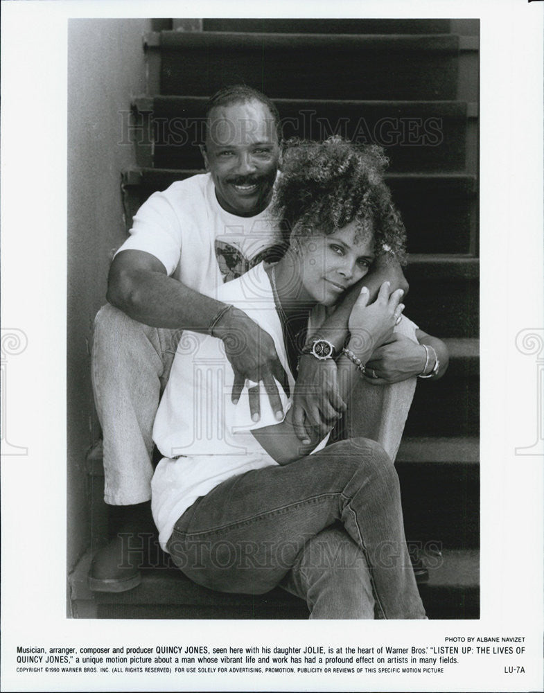 1990 Press Photo Musician Arranger Composer Producer Quincy Jones Listen Up: The - Historic Images