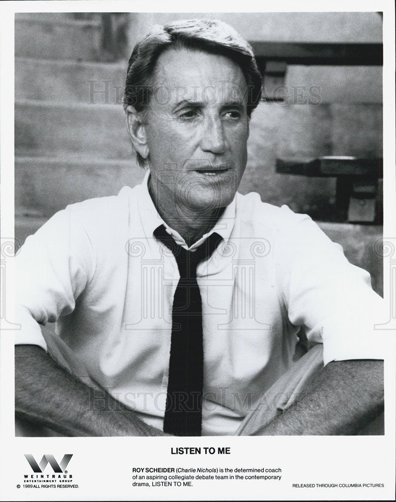 1989 Press Photo Charlie Nichols Coach Actor Listen To me - Historic Images