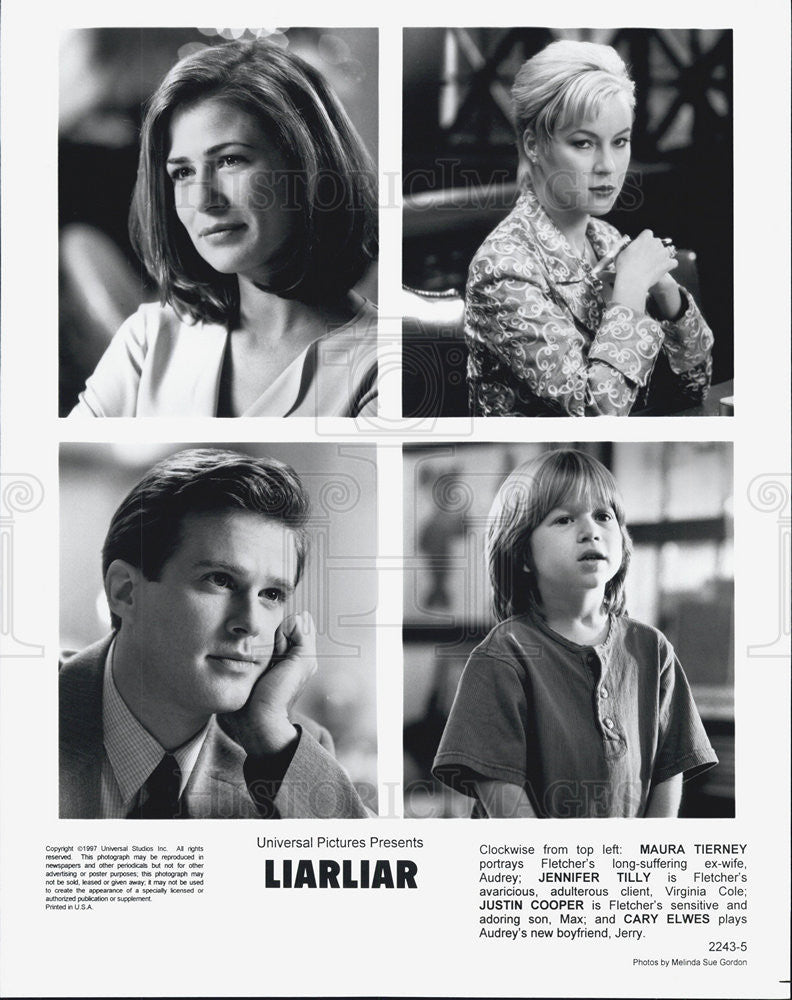 1997 Press Photo Movie Liar Liar Maura Tierney Jennifer Tilly Justin Cooper - Historic Images