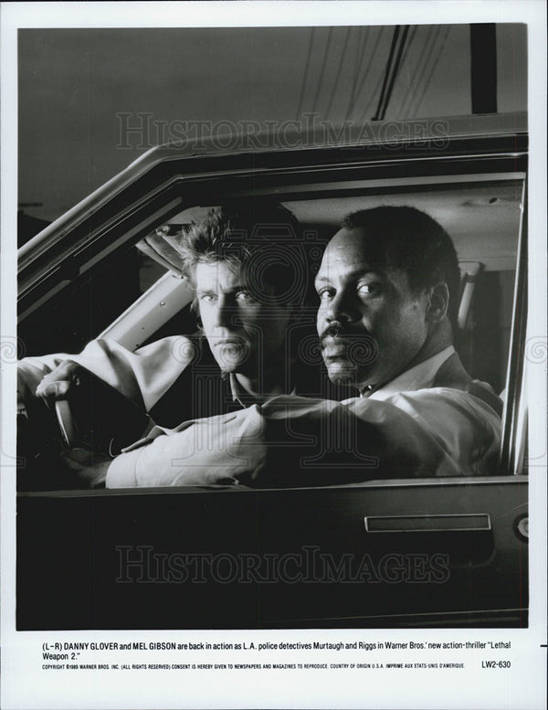 Danny Glover and Mel Gibson As Dectives in Leathal Weapon 2 1989 ...