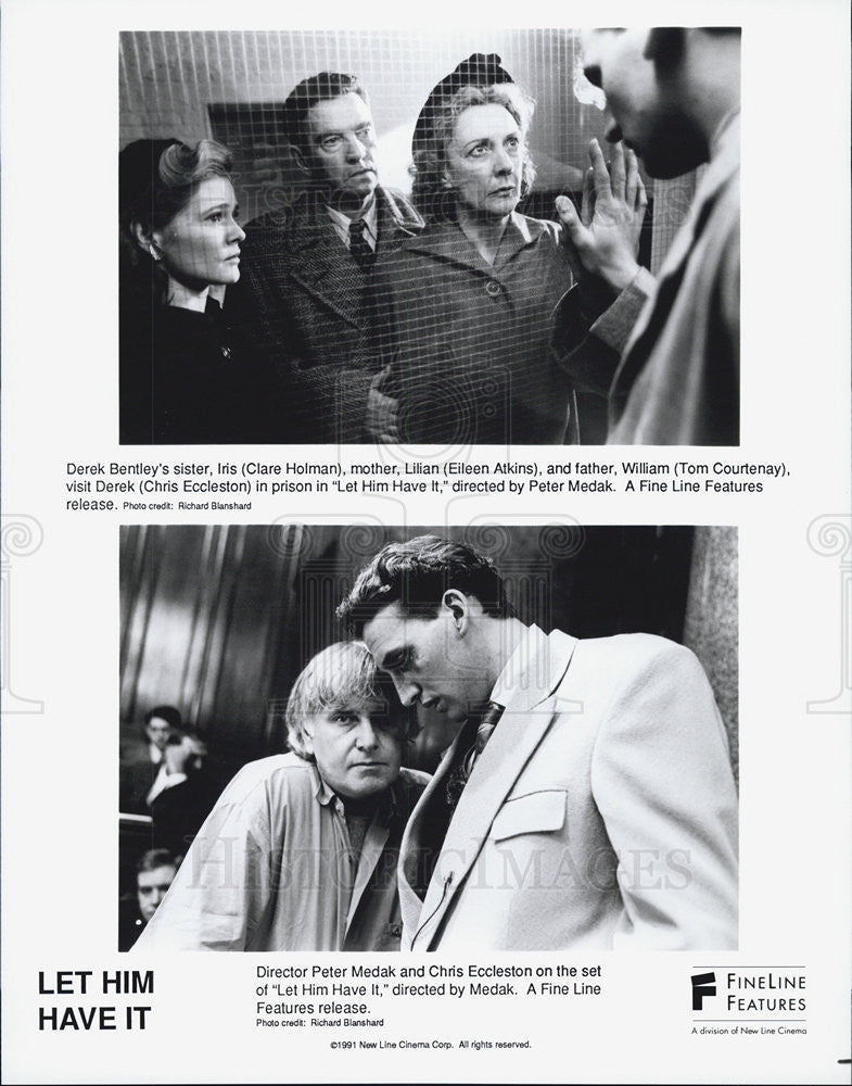 1991 Press Photo Film Let Him Have It Clare Holman Eileen Atkins Tom Courtenay - Historic Images