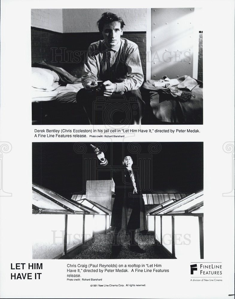 1991 Press Photo Film Let Him Have It Chris Eccleston Paul Reynolds - Historic Images