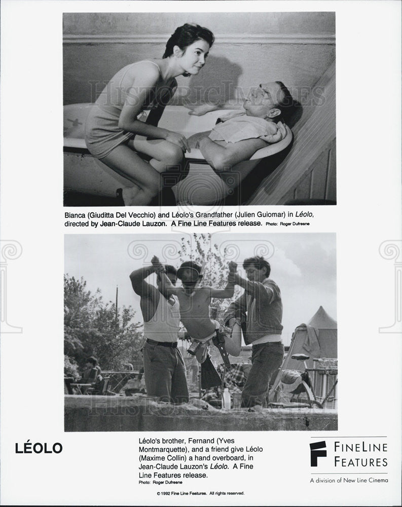 1992 Press Photo Yves Mobtmarquette and Maxine Collin in Lauzon&#39;s Leolo - Historic Images