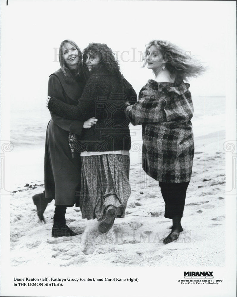 1990 Press Photo Film The Lemon Sisters Diane Keaton Kathryn Grody Carol Kane - Historic Images