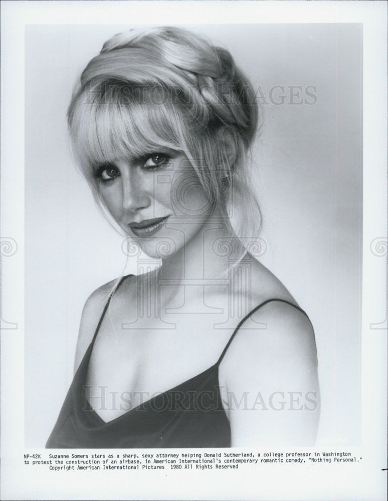 1980 Press Photo of Actress Suzanne Somers star in Nothing Personal. - Historic Images