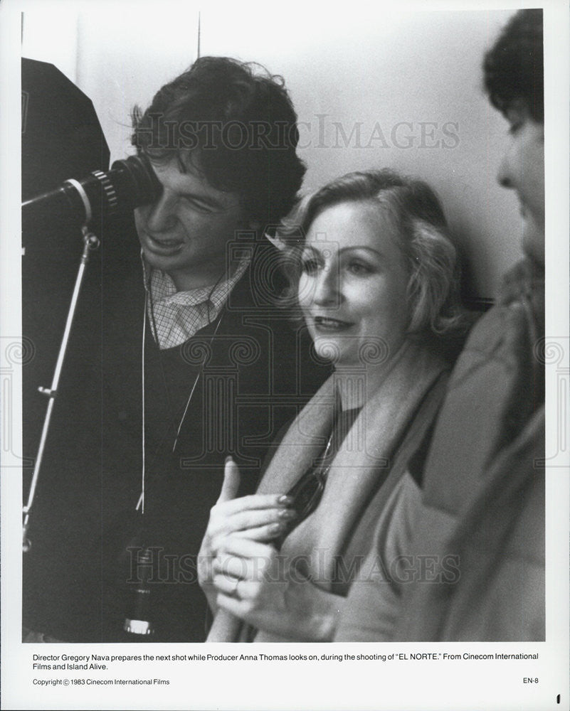 1983 Press Photo Director Gregory Nava, Producer Anna Thomas, El Norte - Historic Images