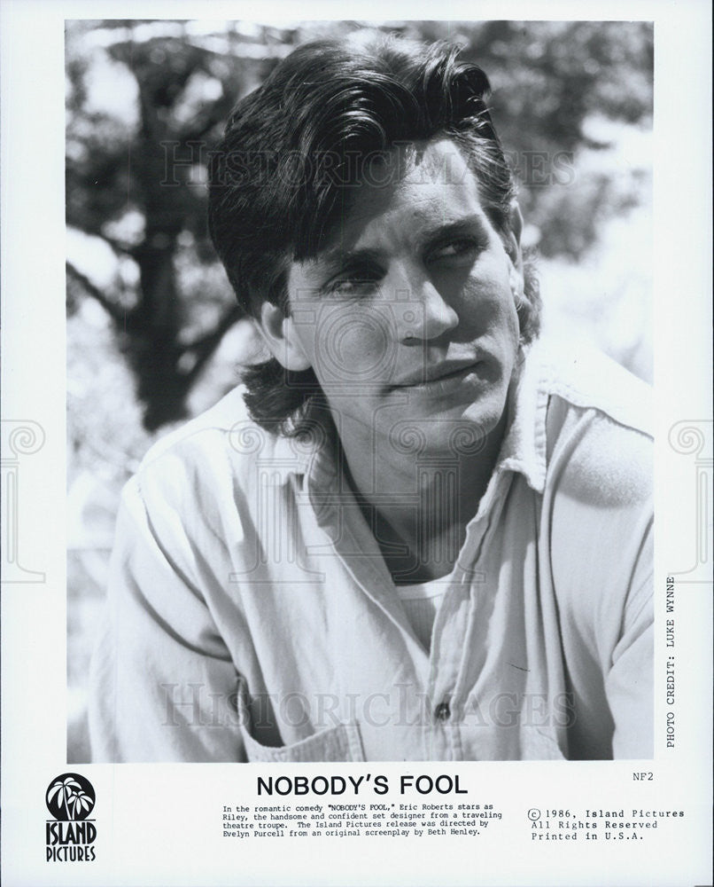 1986 Press Photo Eric Roberts stars as Riley in the comedy &quot;Nobody&#39;s Fool.&quot; - Historic Images