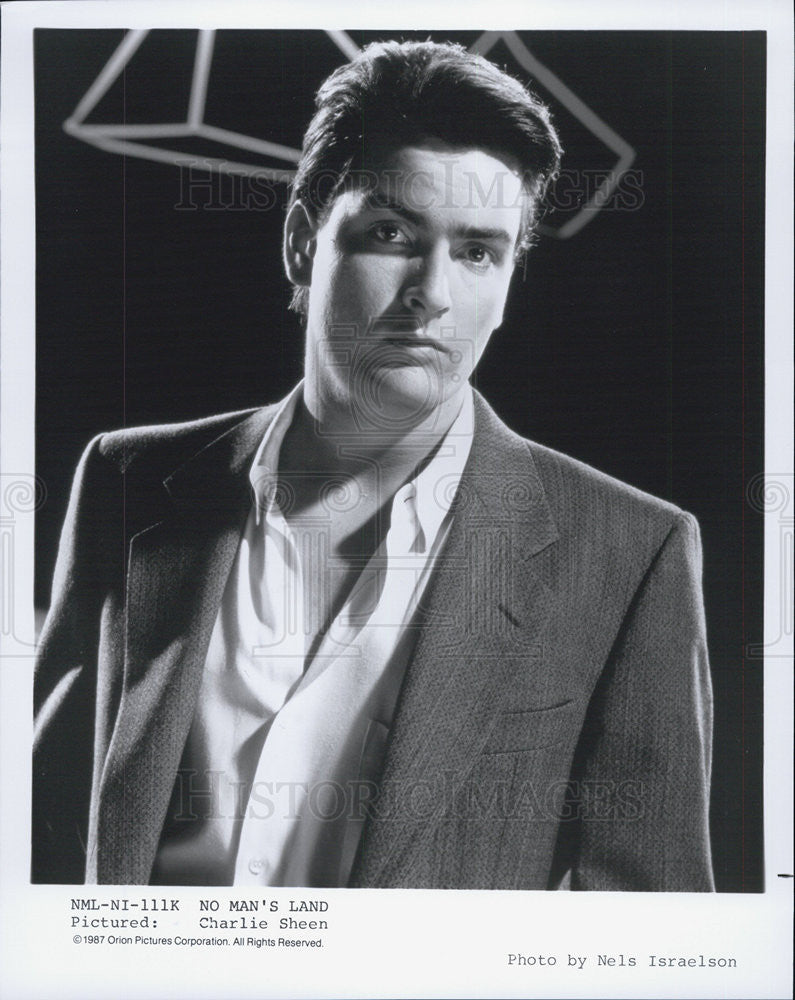 1987 Press Photo of American Actor Charlie Sheen stars in &quot;No  Man&#39;s Land&quot; - Historic Images