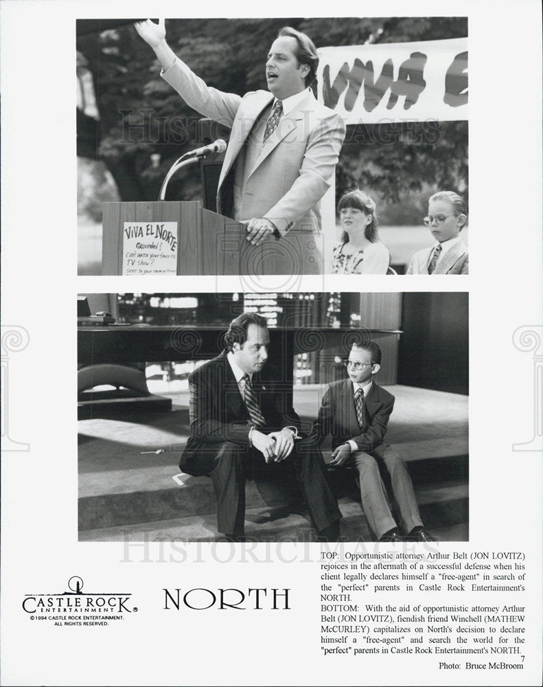 1994 Press Photo of Actor Jon Lovitz and Matthew McCurley, stars in &quot;North&quot; - Historic Images