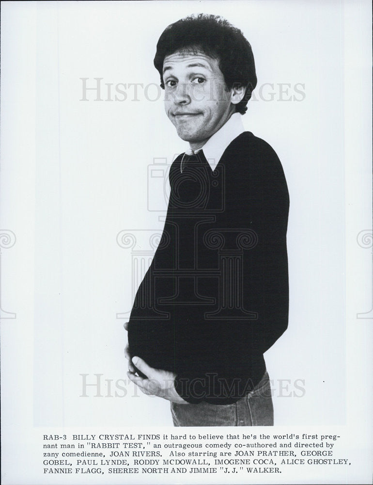 Press Photo Billy Crystal plays a pregnant man in &quot;Rabbit Test.&quot; - Historic Images