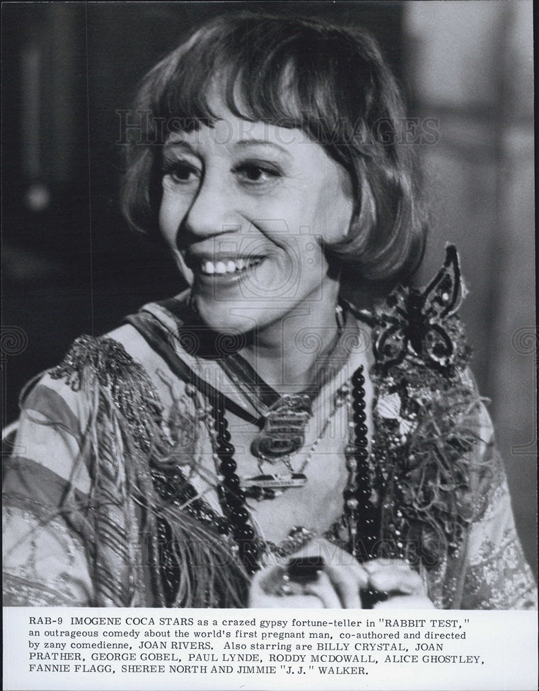 Press Photo Imogene Coca stars as a gypsy fortune-teller in &quot;Rabbit Test.&quot; - Historic Images