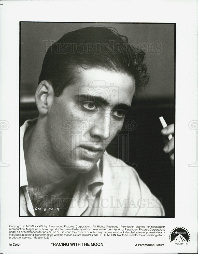 Press Photo Nicolas Cage stars as Nicky in &quot;Racing with the Moon.&quot; - Historic Images