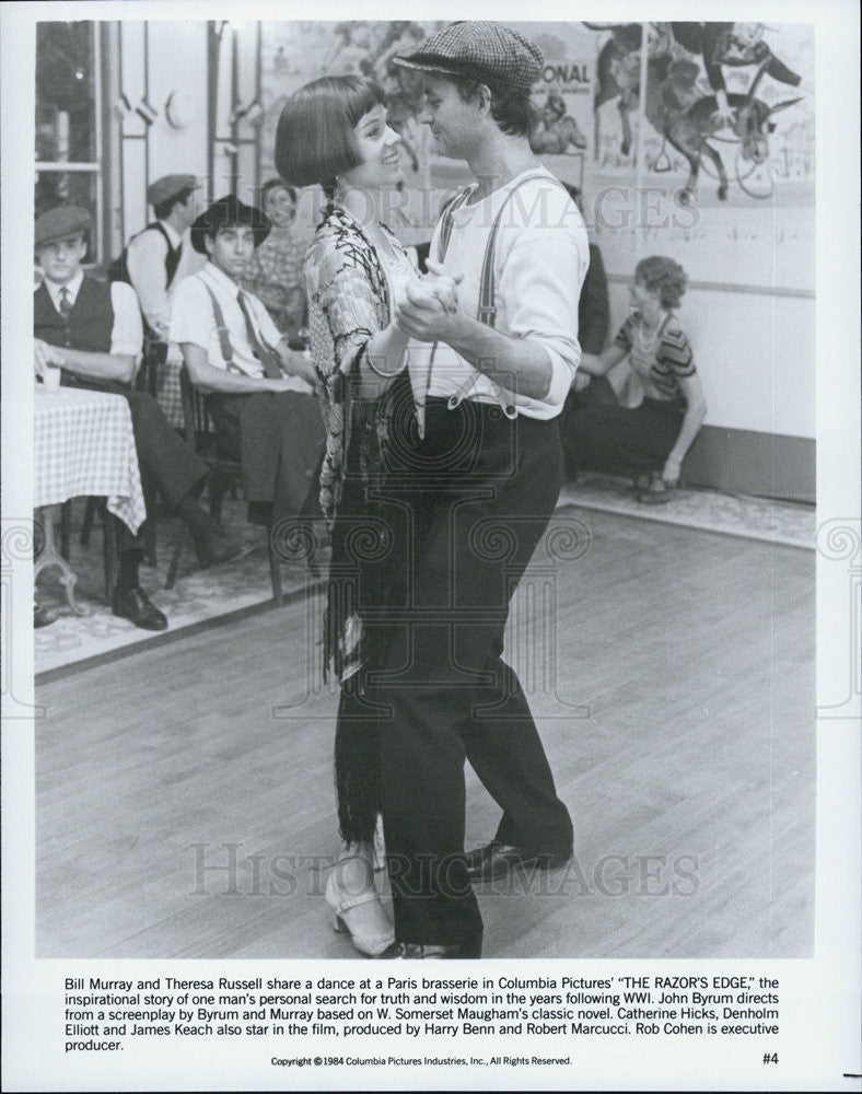 1984 Press Photo of American Stars Bill Murray and Theresa Russell. - Historic Images