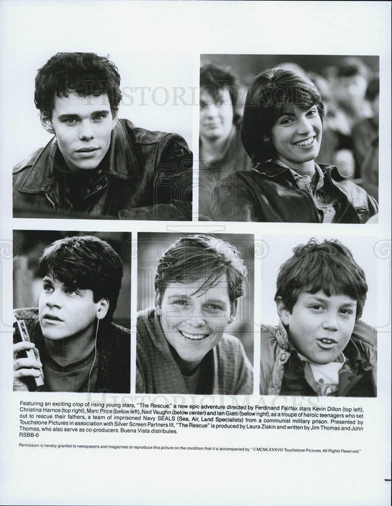 1988 Press Photo Cast of &quot;The Rescue&quot; - Historic Images