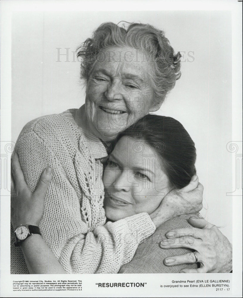 1980 Press Photo Eva Gallienne, Ellen Burstyn in "Resurrection" - Historic Images