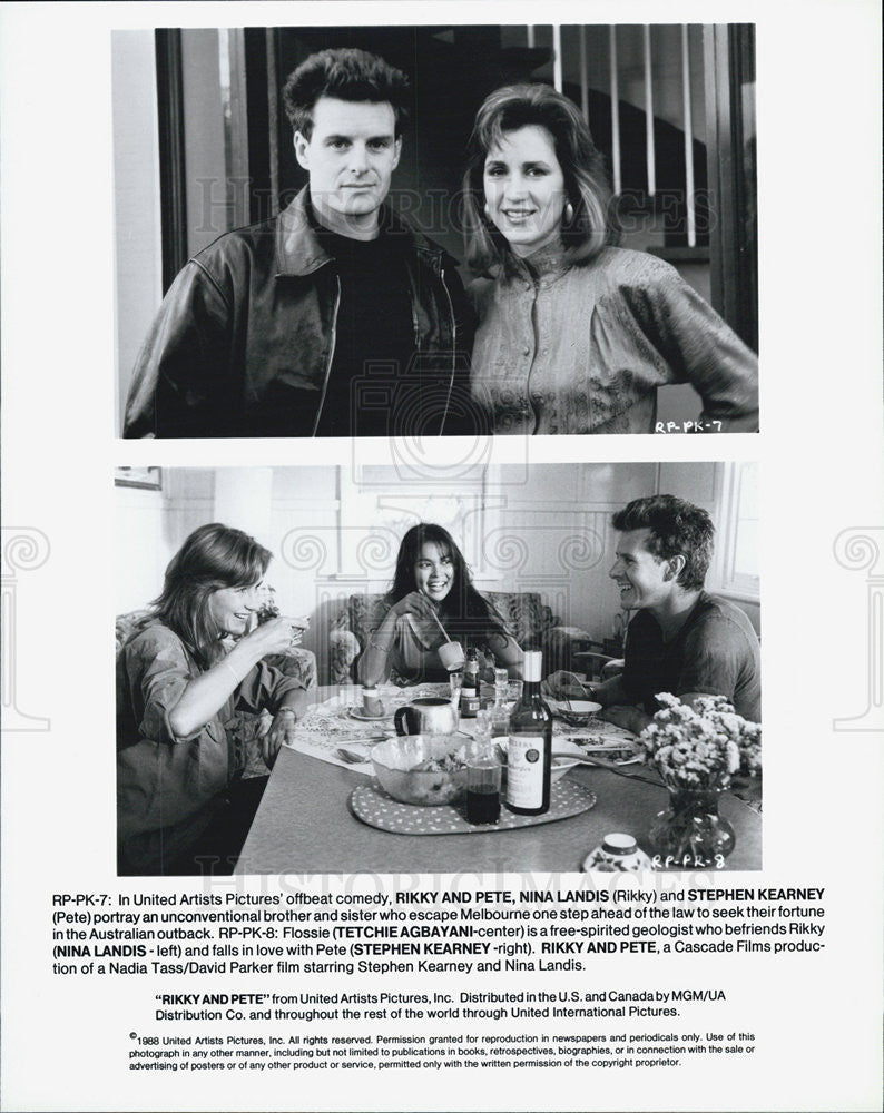 1988 Press Photo scene from the movie Rikky and Pete - Historic Images
