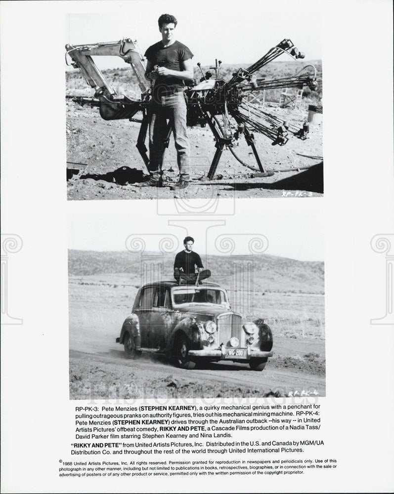 1988 Press Photo of Actor Stepe Kearney stars as Pete Menzies in Rikky and Pete. - Historic Images