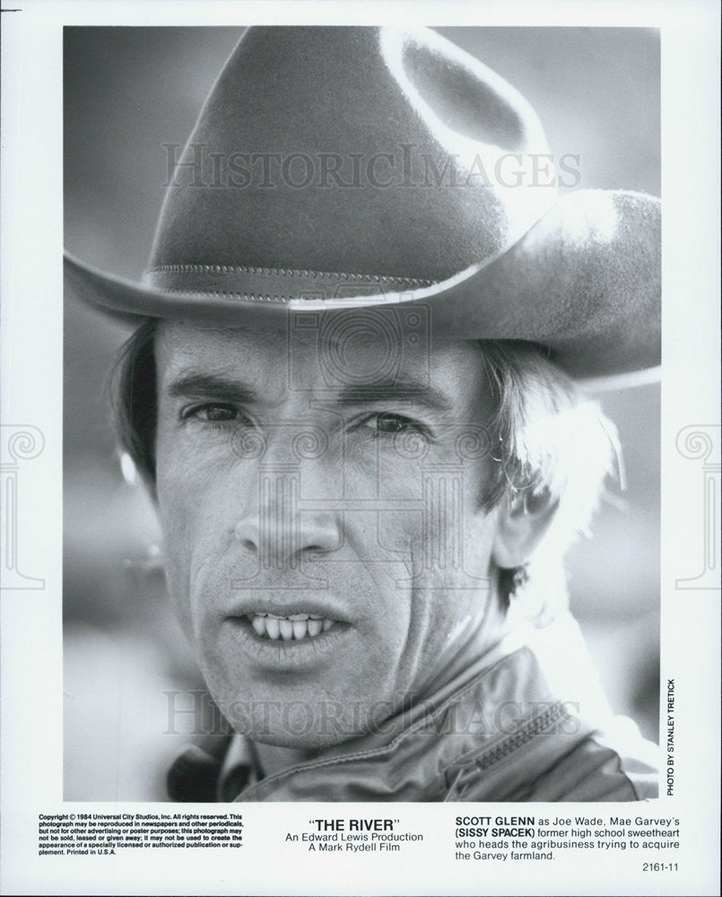 1984 Press Photo Scott Glenn in &quot;The River&quot; - Historic Images