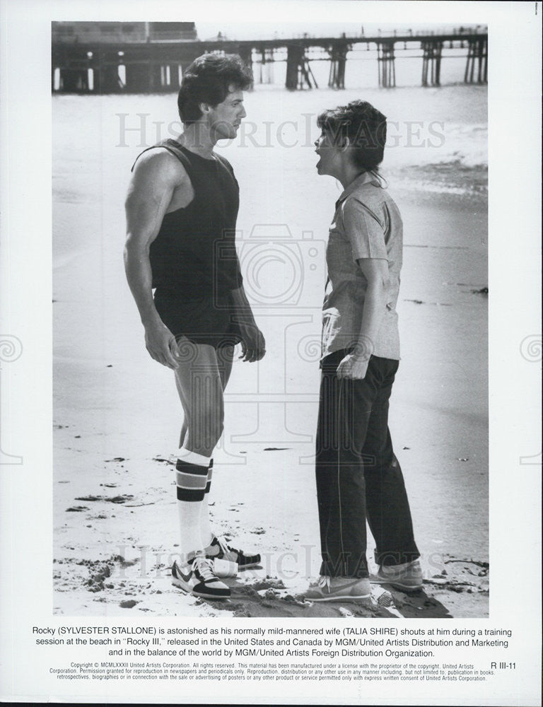 1982 Press Photo Sylvester Stallone in &quot;Rocky III&quot; - Historic Images