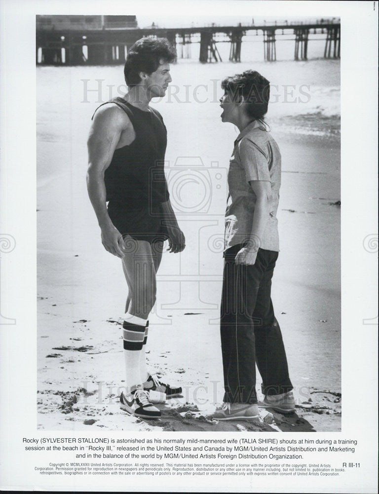 1982 Press Photo Sylvester Stallone in "Rocky III" - Historic Images