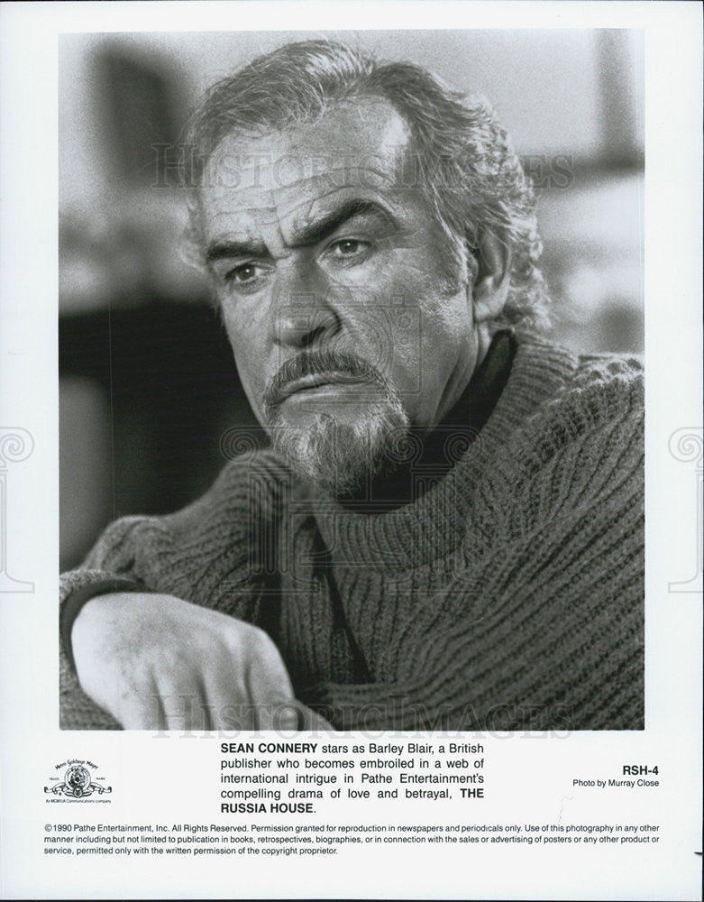 1990 Press Photo Sean Connery in "The Russia House" - Historic Images