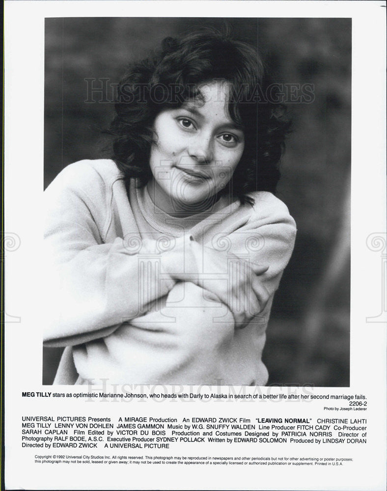 1991 Press Photo Meg Tilly in &quot;Leaving Normal&quot; - Historic Images