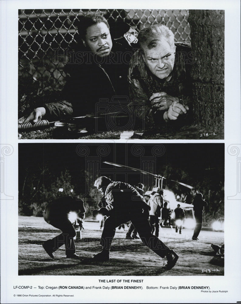 1990 Press Photo Actors Ron Canada And Brian Dennehy In &quot;The Last Of The Finest&quot; - Historic Images