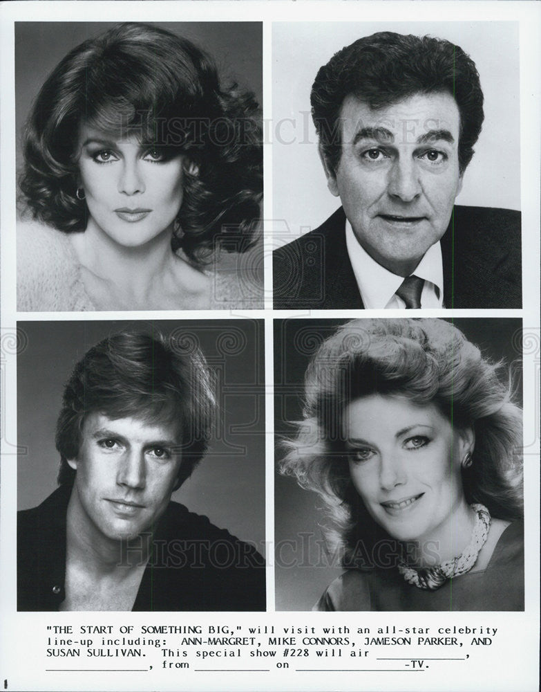 Press Photo Actors Ann-Margret, Mike Connors, Jameson Parker And Susan Sullivan - Historic Images
