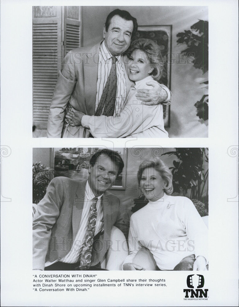 1978 Press Photo &quot;A Conversation with Dinah&quot; Walter Matthau &amp; Glen Campbell - Historic Images