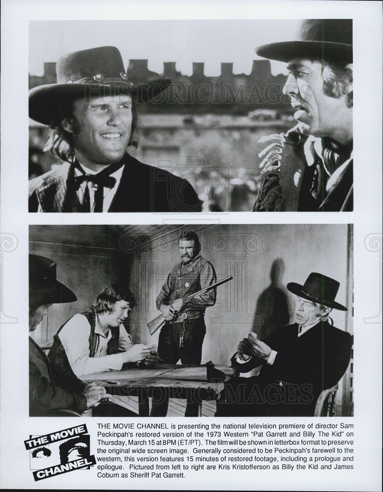 1988 Press Photo "Pat Garrett and Billy the Kid" Kris Kristofferson,James Coburn - Historic Images