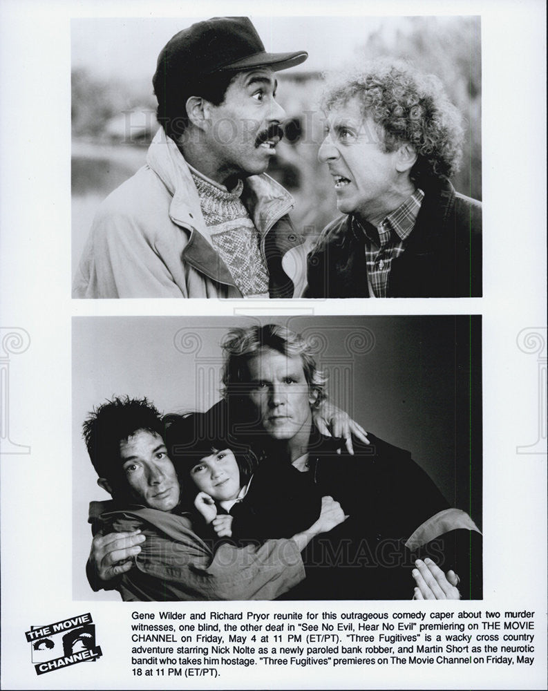 Press Photo Gene Wilder Richard Pryor SEE NO EVIL HEAR NO EVIL - Historic Images