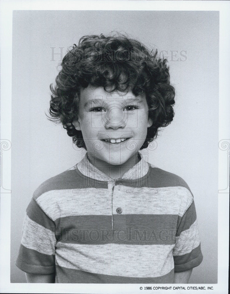 1986 Press Photo Child Actor Philip J. Amelio II Starring In &quot;Life With Lucy&quot; - Historic Images