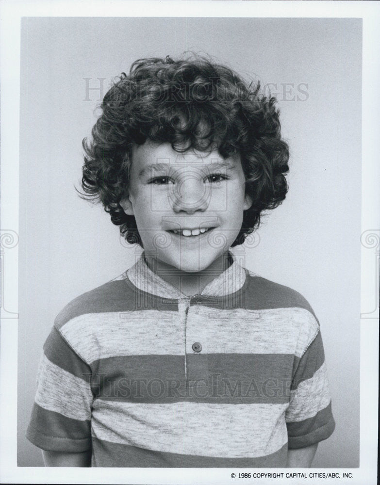 1986 Press Photo Child Actor Philip J. Amelio II Starring In "Life With Lucy" - Historic Images