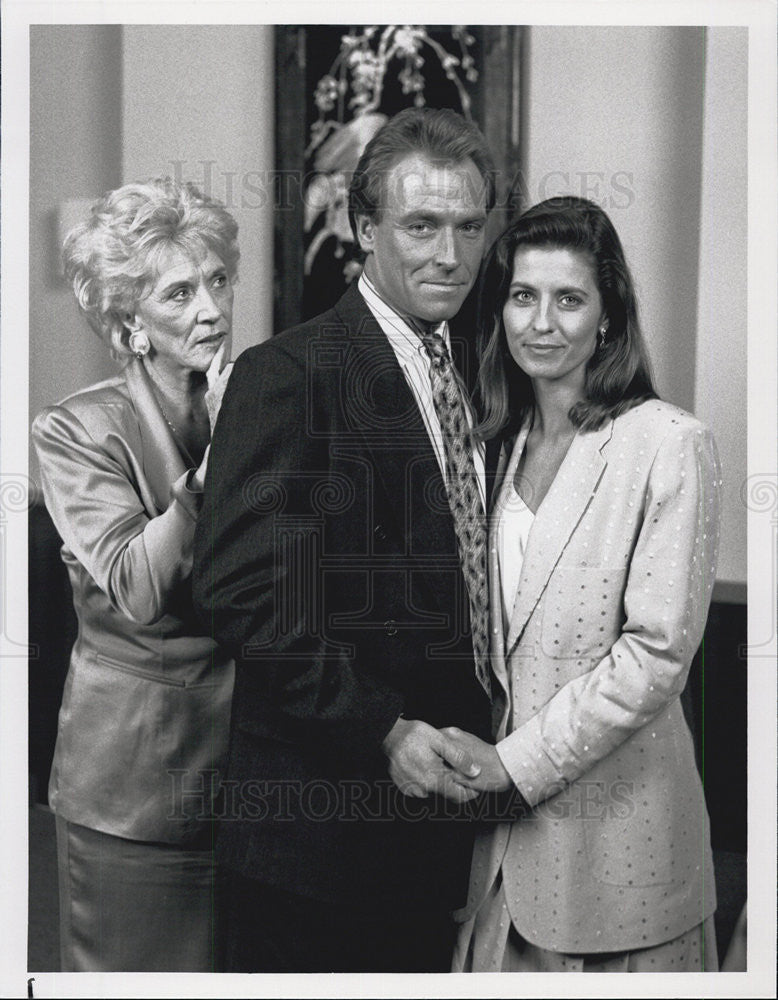 1990 Press Photo Corbin Bernsen Jeannie Cooper The Last Gasp L.A. Law - Historic Images