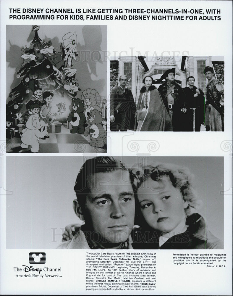 1934 Press Photo "The Care Bears Nutcracker Suite" & "Bright Eyes" ShirleyTemple - Historic Images