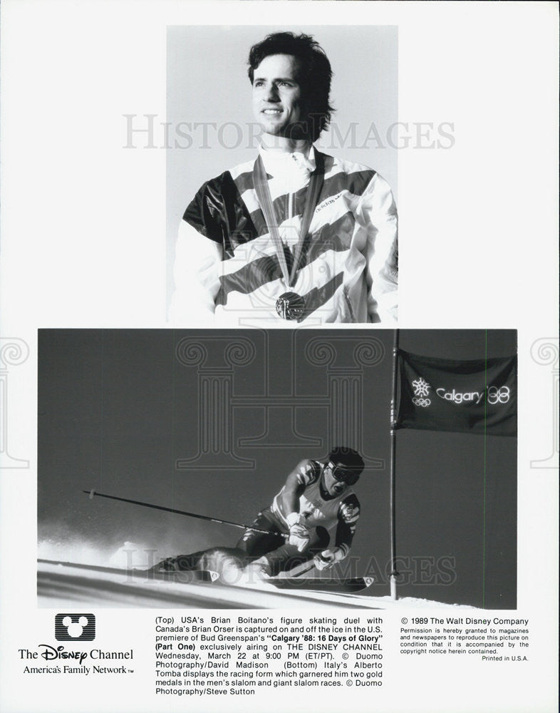 1988 Press Photo Skater Brian Boitano & Skier  Brian Orser - Historic Images