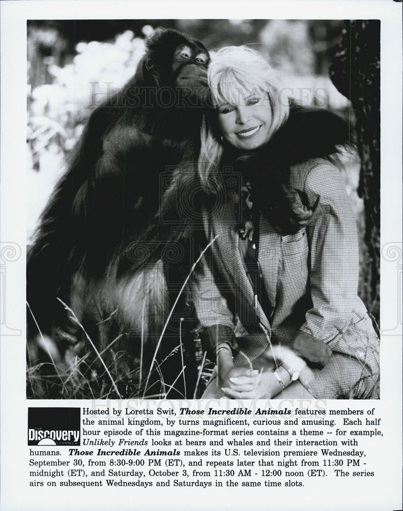1980 Press Photo Those Incredible Animals Loretta Swit host - Historic Images